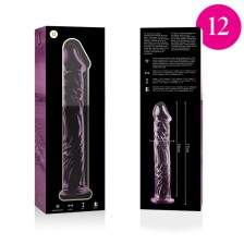 NEBULA SERIES BY IBIZA - MODELO 12 DILDO VIDRO BOROSILICADO ROSA 17 CM -O- 3.5 CM