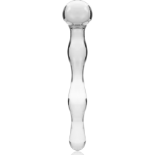 NEBULA SERIES BY IBIZA - MODEL 13 DILDO GLASS CLEAR 18 CM -O- 3.5 CM