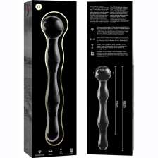 NEBULA SERIES BY IBIZA - MODEL 13 DILDO GLASS CLEAR 18 CM -O- 3.5 CM