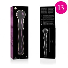 NEBULA SERIES BY IBIZA - MODEL 13 DILDO BOROSILICATE GLASS PINK 18 CM -O- 3.5 CM