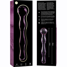 NEBULA SERIES BY IBIZA - MODEL 13 DILDO GLASS PINK 18 CM -O- 3.5 CM