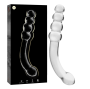 NEBULA SERIES BY IBIZA - MODEL 14 DILDO GLASS CLEAR 18.5 CM -O- 3 CM