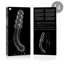 NEBULA SERIES BY IBIZA - MODEL 14 DILDO GLASS CLEAR 18.5 CM -O- 3 CM