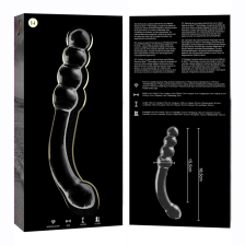 NEBULA SERIES BY IBIZA - MODEL 14 DILDO GLASS CLEAR 18.5 CM -O- 3 CM