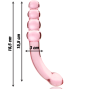 NEBULA SERIES BY IBIZA - MODÈLE 14 GODE EN VERRE BOROSILICATE ROSE 18.5 CM -O- 3 CM