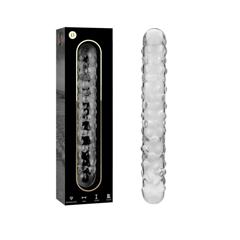 NEBULA SERIES BY IBIZA - MODEL 15 DILDO GLASS CLEAR 18.5 CM -O- 3 CM