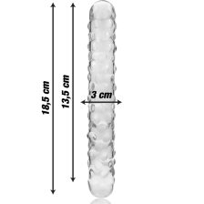 NEBULA SERIES BY IBIZA - MODEL 15 DILDO GLASS CLEAR 18.5 CM -O- 3 CM