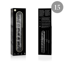 NEBULA SERIES BY IBIZA - MODEL 15 DILDO GLASS CLEAR 18.5 CM -O- 3 CM
