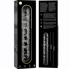 NEBULA SERIES BY IBIZA - MODEL 15 DILDO GLASS CLEAR 18.5 CM -O- 3 CM