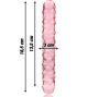 NEBULA SERIES BY IBIZA - MODELLO 15 DILDO IN VETRO BOROSILICATO ROSA 18.5 CM -O- 3 CM