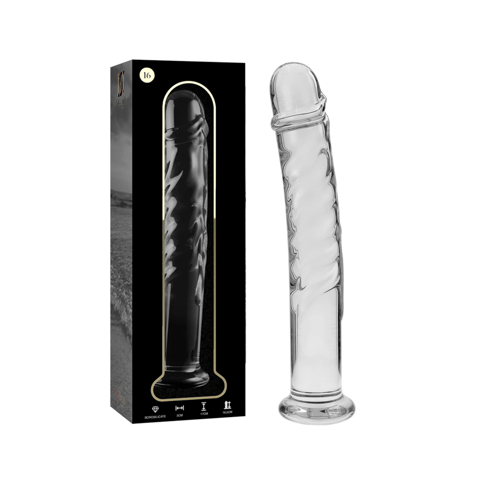 NEBULA SERIES BY IBIZA - MODELO 16 DILDO VIDRO BOROSILICADO TRANSPARENTE 18.5 CM -O- 3 CM
