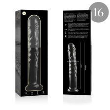 NEBULA SERIES BY IBIZA - MODEL 16 DILDO GLASS CLEAR 18.5 CM -O- 3 CM