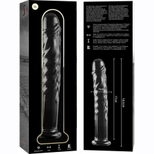 NEBULA SERIES BY IBIZA - MODEL 16 DILDO GLASS CLEAR 18.5 CM -O- 3 CM