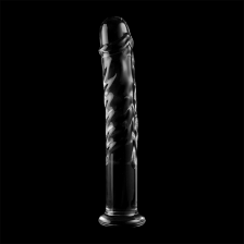 NEBULA SERIES BY IBIZA - MODEL 16 DILDO GLASS CLEAR 18.5 CM -O- 3 CM