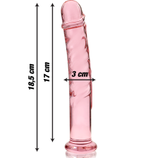 NEBULA SERIES BY IBIZA - MODEL 16 DILDO GLASS PINK 18.5 CM -O- 3 CM