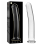 NEBULA SERIES BY IBIZA - MODELLO 17 DILDO IN VETRO BOROSILICATO TRASPARENTE 18.5 CM -O- 3 CM