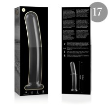 NEBULA SERIES BY IBIZA - MODEL 17 DILDO GLASS CLEAR 18.5 CM -O- 3 CM