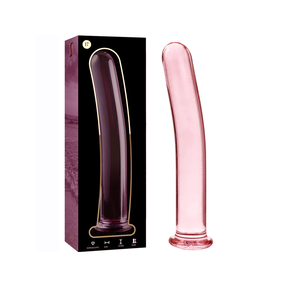 NEBULA SERIES BY IBIZA - MODELL 17 DILDO BOROSILIKATGLAS ROSA 18.5 CM -O- 3 CM