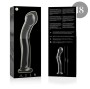 NEBULA SERIES BY IBIZA - MODELLO 18 DILDO IN VETRO BOROSILICATO TRASPARENTE 18.5 CM -O- 3.5 CM