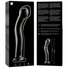 NEBULA SERIES BY IBIZA - MODEL 18 DILDO GLASS CLEAR 18.5 CM -O- 3.5 CM
