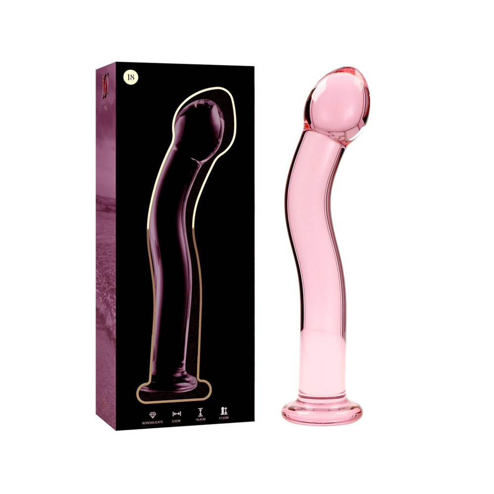 NEBULA SERIES BY IBIZA - MODELLO 18 DILDO IN VETRO BOROSILICATO ROSA 18.5 CM -O- 3.5 CM