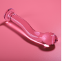NEBULA SERIES BY IBIZA - MODEL 18 DILDO BOROSILICATE GLASS PINK 18.5 CM -O- 3.5 CM