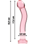 NEBULA SERIES BY IBIZA - MODEL 18 DILDO BOROSILICATE GLASS PINK 18.5 CM -O- 3.5 CM