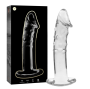 NEBULA SERIES BY IBIZA - MODEL 19 DILDO GLASS CLEAR 18.5 CM -O- 4 CM