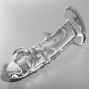 NEBULA SERIES BY IBIZA - MODELO 19 DILDO VIDRO BOROSILICADO TRANSPARENTE 18.5 CM -O- 4 CM