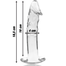 NEBULA SERIES BY IBIZA - MODEL 19 DILDO GLASS CLEAR 18.5 CM -O- 4 CM