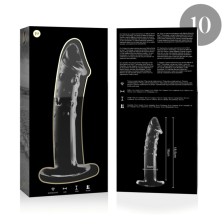 NEBULA SERIES BY IBIZA - MODEL 19 DILDO GLASS CLEAR 18.5 CM -O- 4 CM