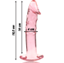 NEBULA SERIES BY IBIZA - MODELLO 19 DILDO IN VETRO BOROSILICATO ROSA 18.5 CM -O- 4 CM