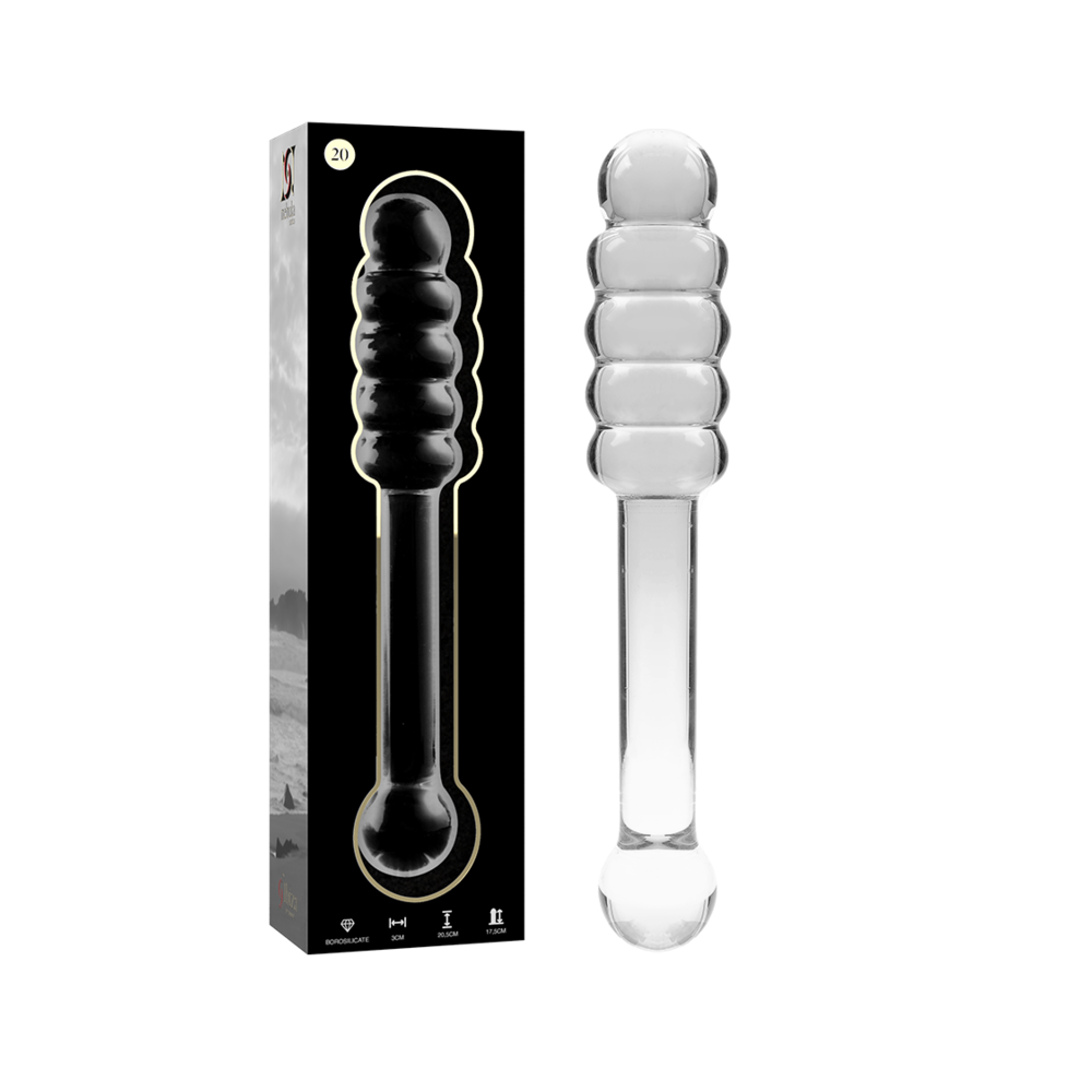 NEBULA SERIES BY IBIZA - MODELL 20 DILDO BOROSILIKATGLAS KLAR 20.5 CM -O- 3 CM