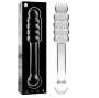 NEBULA SERIES BY IBIZA - MODELLO 20 DILDO IN VETRO BOROSILICATO TRASPARENTE 20.5 CM -O- 3 CM