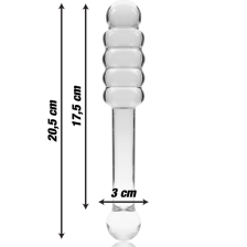 NEBULA SERIES BY IBIZA - MODEL 20 DILDO GLASS CLEAR 20.5 CM -O- 3 CM