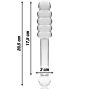 NEBULA SERIES BY IBIZA - MODEL 20 DILDO GLASS CLEAR 20.5 CM -O- 3 CM