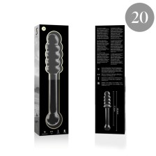 NEBULA SERIES BY IBIZA - MODEL 20 DILDO GLASS CLEAR 20.5 CM -O- 3 CM