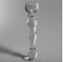 NEBULA SERIES BY IBIZA - MODEL 21 DILDO GLASS CLEAR 20.5 CM -O- 3.5 CM
