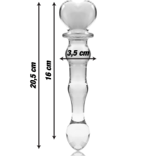 NEBULA SERIES BY IBIZA - MODEL 21 DILDO GLASS CLEAR 20.5 CM -O- 3.5 CM