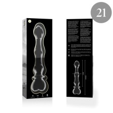 NEBULA SERIES BY IBIZA - MODEL 21 DILDO GLASS CLEAR 20.5 CM -O- 3.5 CM