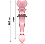 NEBULA SERIES BY IBIZA - MODELO 21 DILDO VIDRO BOROSILICADO ROSA 20.5 CM -O- 3.5 CM