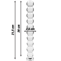 NEBULA SERIES BY IBIZA - MODEL 22 DILDO GLASS CLEAR 21.5 CM -O- 2.5 CM