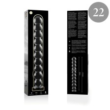 NEBULA SERIES BY IBIZA - MODEL 22 DILDO GLASS CLEAR 21.5 CM -O- 2.5 CM