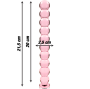 NEBULA SERIES BY IBIZA - MODEL 22 DILDO BOROSILICATE GLASS PINK 21.5 CM -O- 2.5 CM