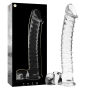 NEBULA SERIES BY IBIZA - MODEL 23 DILDO GLASS CLEAR 21.5 CM -O- 4 CM