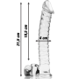 NEBULA SERIES BY IBIZA - MODEL 23 DILDO GLASS CLEAR 21.5 CM -O- 4 CM