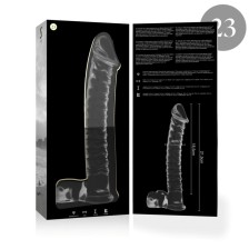 NEBULA SERIES BY IBIZA - MODELO 23 DILDO VIDRO BOROSILICADO TRANSPARENTE 21.5 CM -O- 4 CM