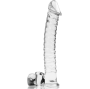 NEBULA SERIES BY IBIZA - MODELO 23 DILDO VIDRO BOROSILICADO TRANSPARENTE 21.5 CM -O- 4 CM