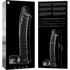 NEBULA SERIES BY IBIZA - MODEL 23 DILDO GLASS CLEAR 21.5 CM -O- 4 CM
