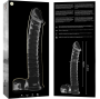 NEBULA SERIES BY IBIZA - MODELLO 23 DILDO IN VETRO BOROSILICATO TRASPARENTE 21.5 CM -O- 4 CM